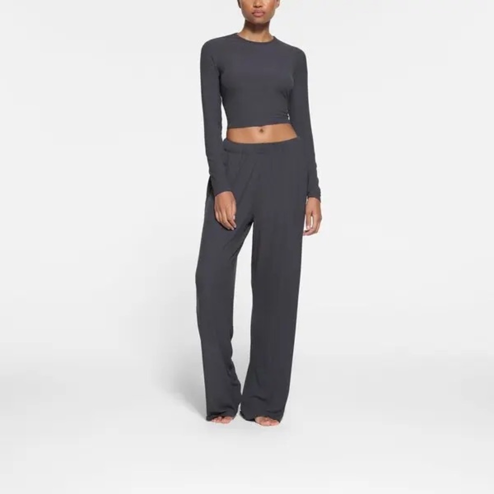 Skims soft lounge rib long sleeve & pant set